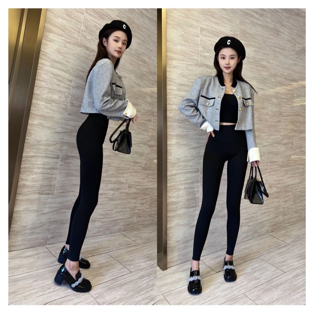 瑜伽紧身显瘦加厚加绒芭比裤 400