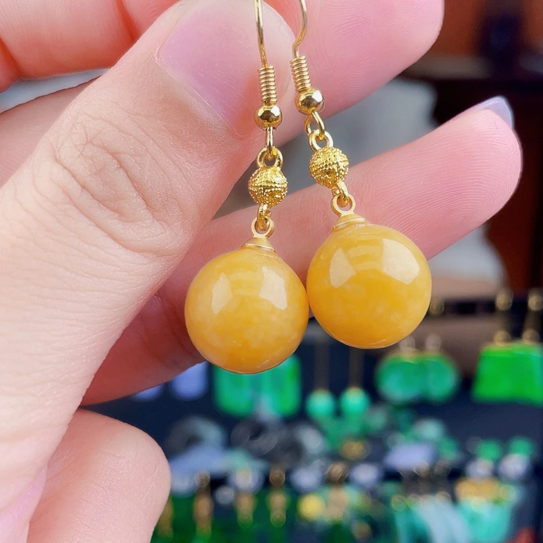 翡翠未镶嵌耳饰饰品