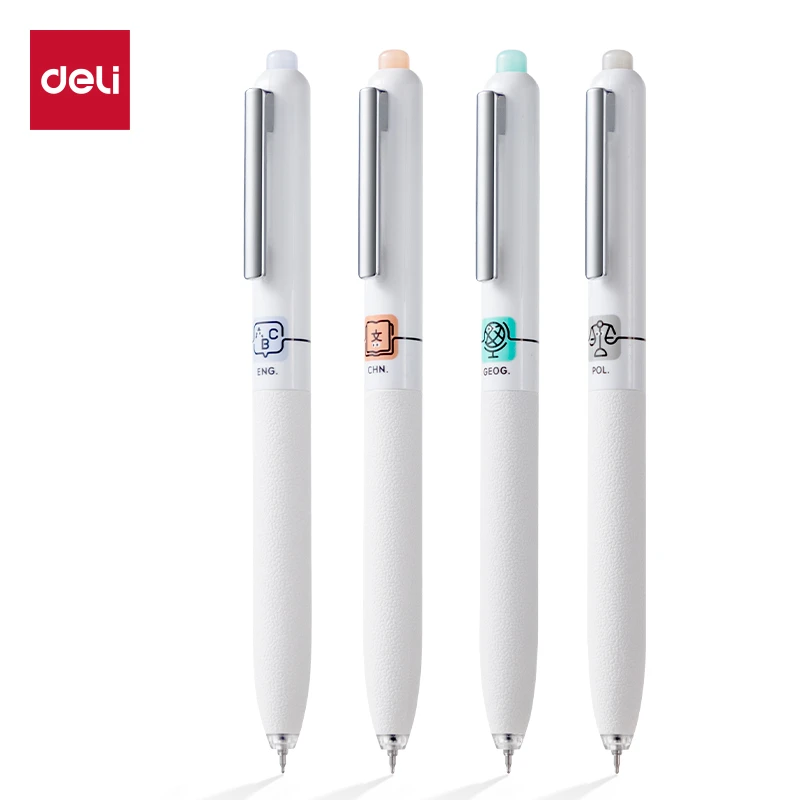 得力SA30-K大容量刷题速干按动个人中性笔0.5mmST头（1盒12支）