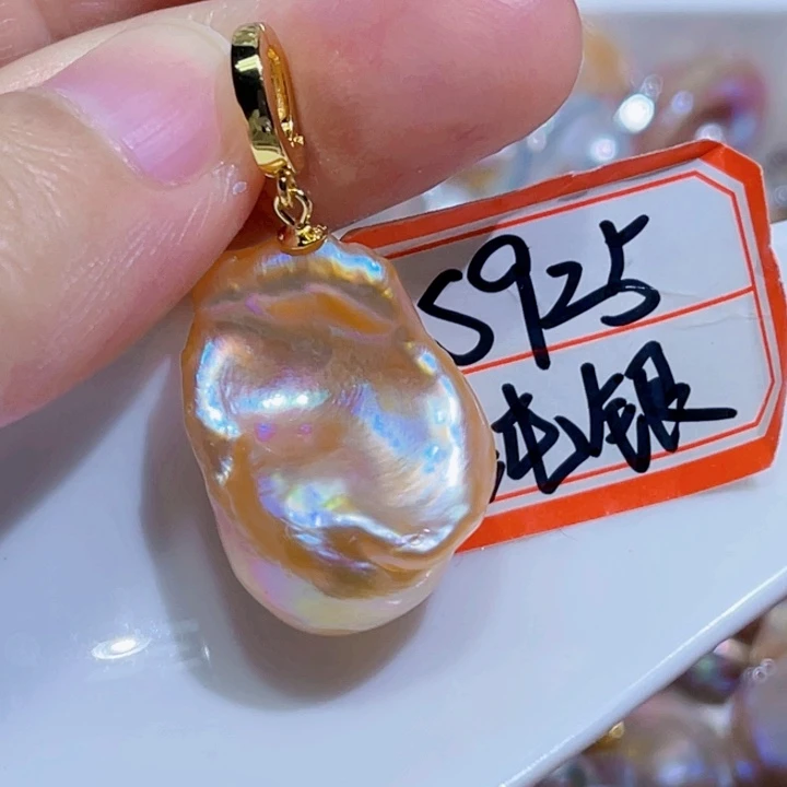 淡水珍珠银S925镶嵌颈饰