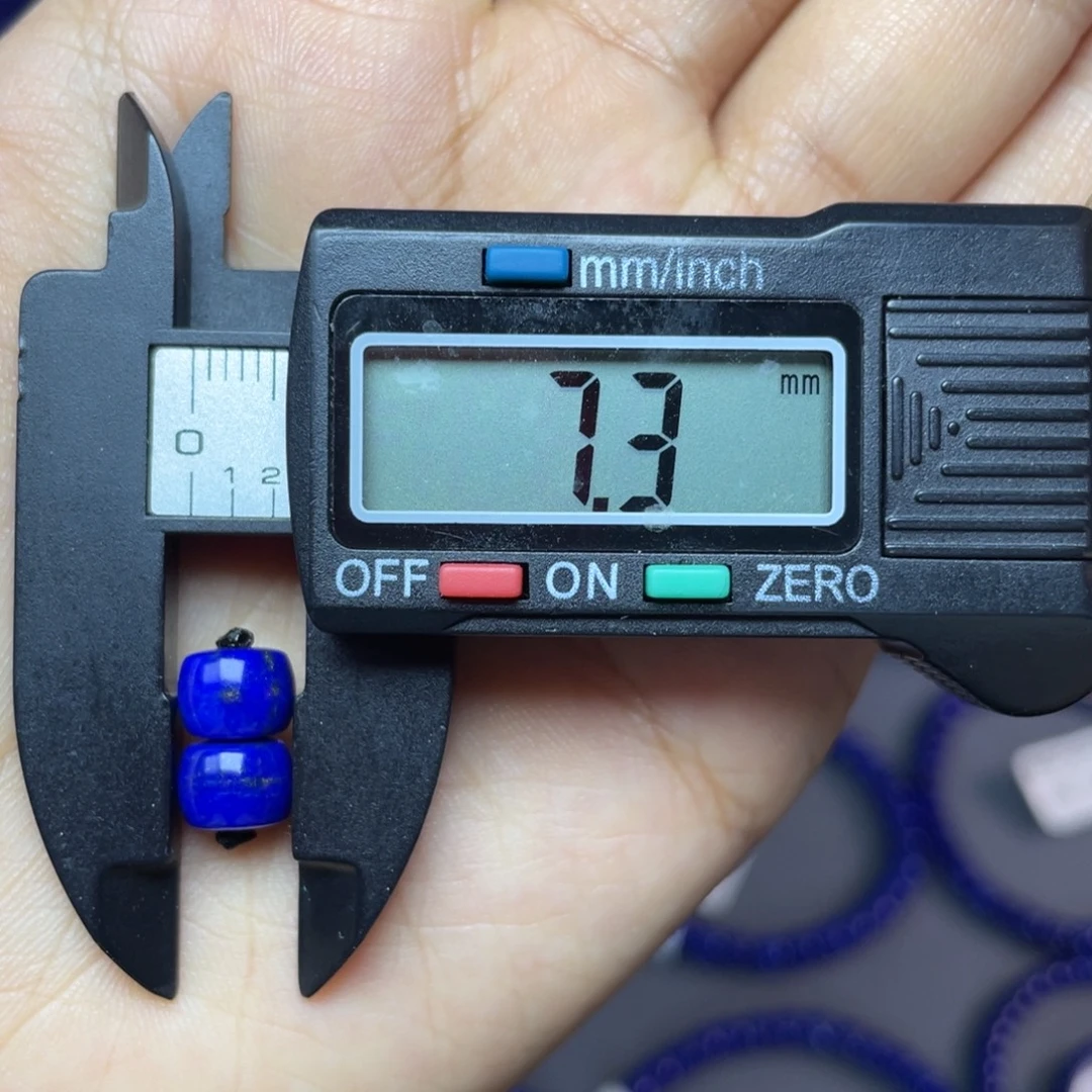 未镶嵌青金石7×5mm直切对珠配饰