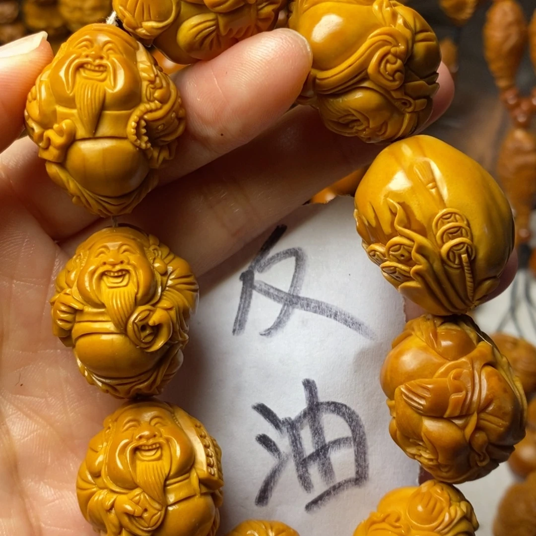 *****手串/手链橄榄核上色财神精品