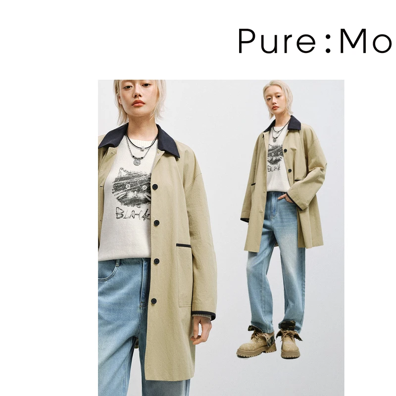 小麦檬Pure:Moment:商场同款新品卡其风衣外套4999460221