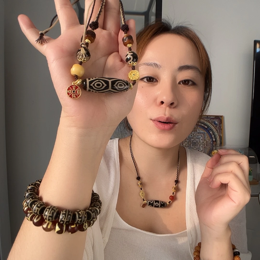 玛瑙/玉髓合金颈饰