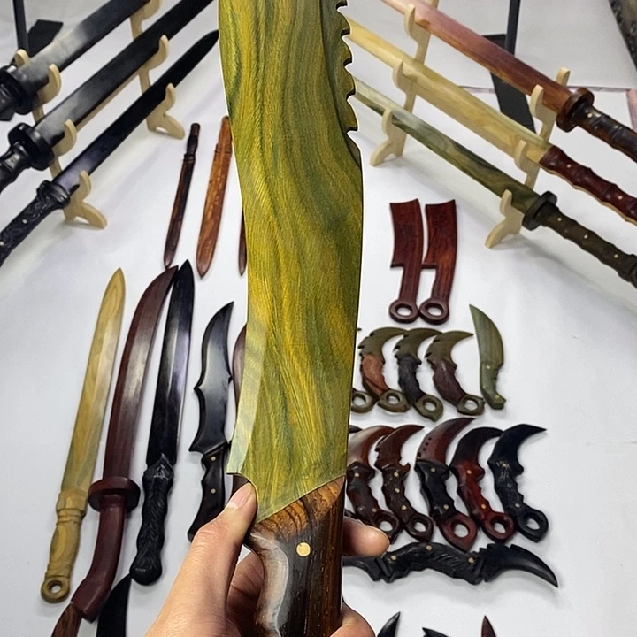 一***球香榧木绿檀锯齿大刀