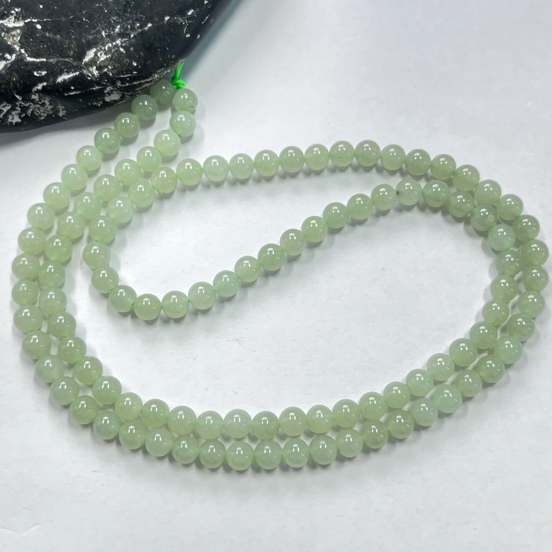 和田玉晴水款项链长款108珠