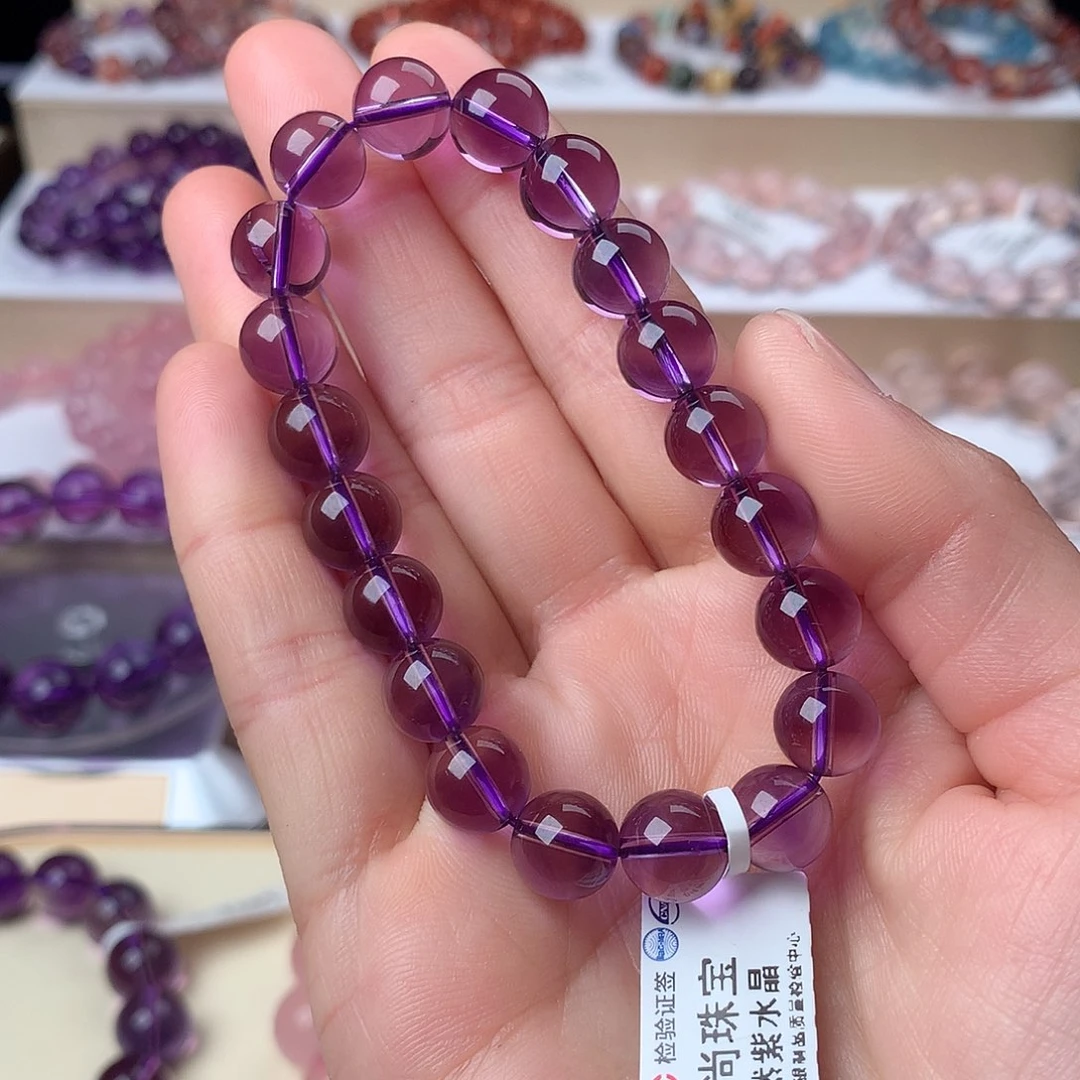 水晶手串未镶嵌紫水晶