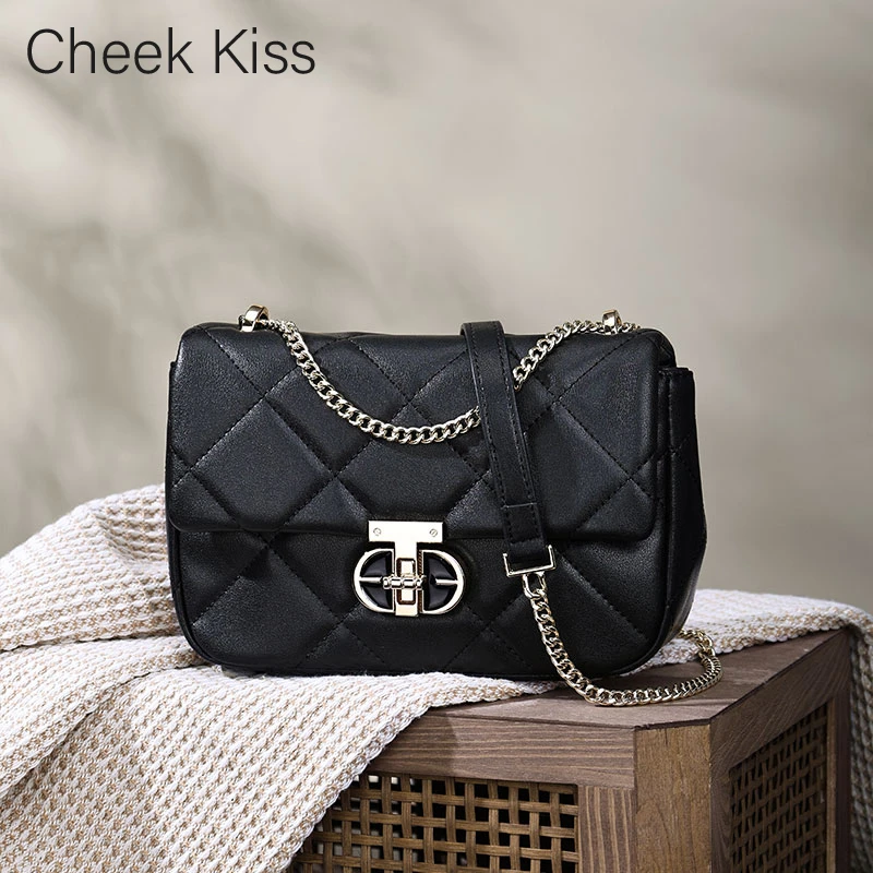 官网小c&k包包女款女式新款斜挎包单肩通勤女包菱格链条包轻奢风