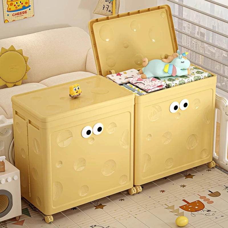 百年正和儿童衣服收纳箱大容量折叠翻盖整理箱换季衣物被子储物箱