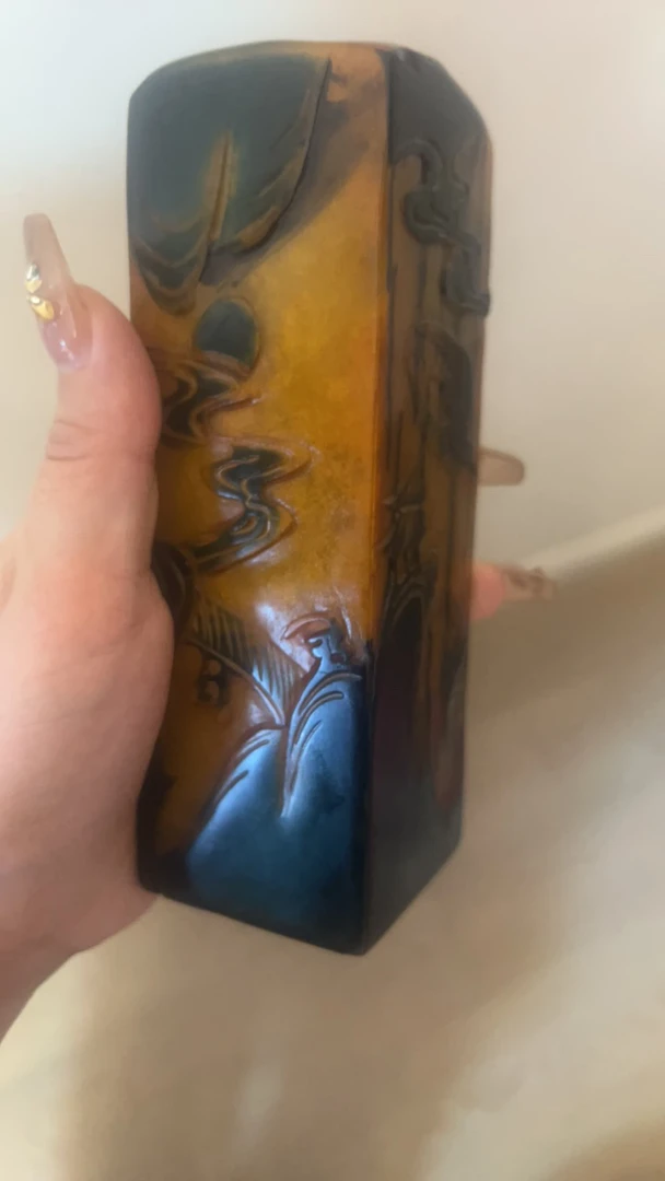 寿山石乌鸦皮博艺 5*5*15