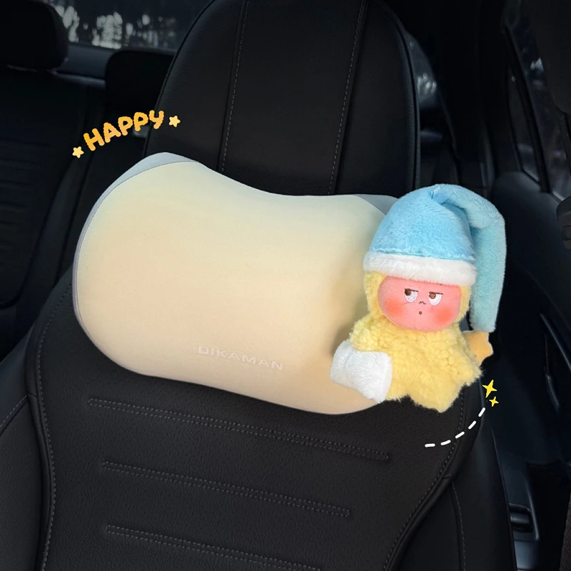 新款星星人汽车头枕记忆棉车内座椅脖子靠枕玩偶车用坐垫高级女