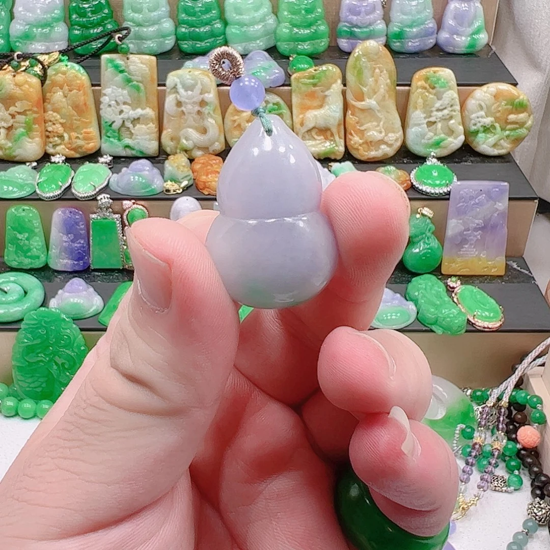 翡翠银S925镶嵌吊坠(赠链)
