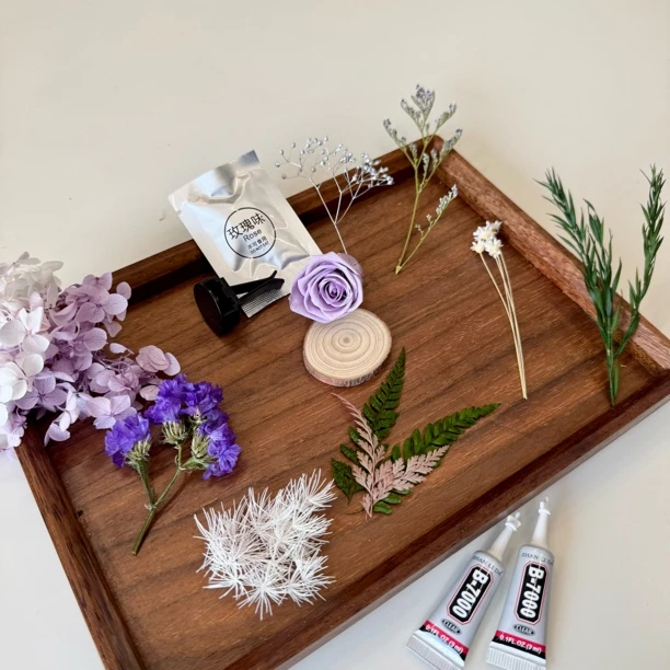 DIY永生花车载挂件 车载空调夹材料包