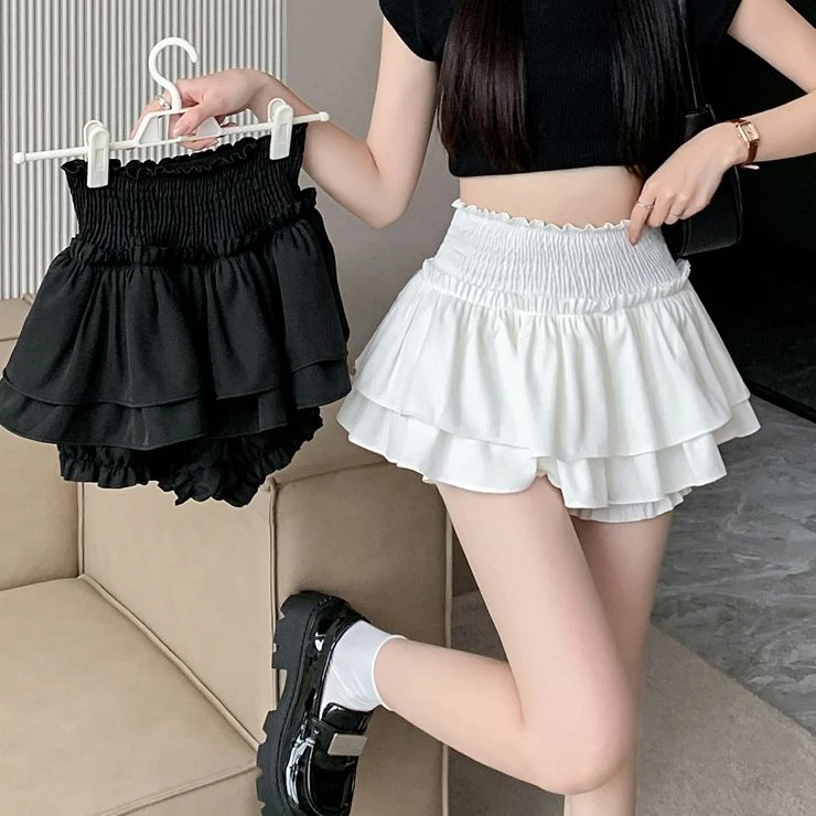 女款牛仔裙爆款百褶芭蕾风蓬蓬蛋糕高腰女辣妹小个子a字裙短裙