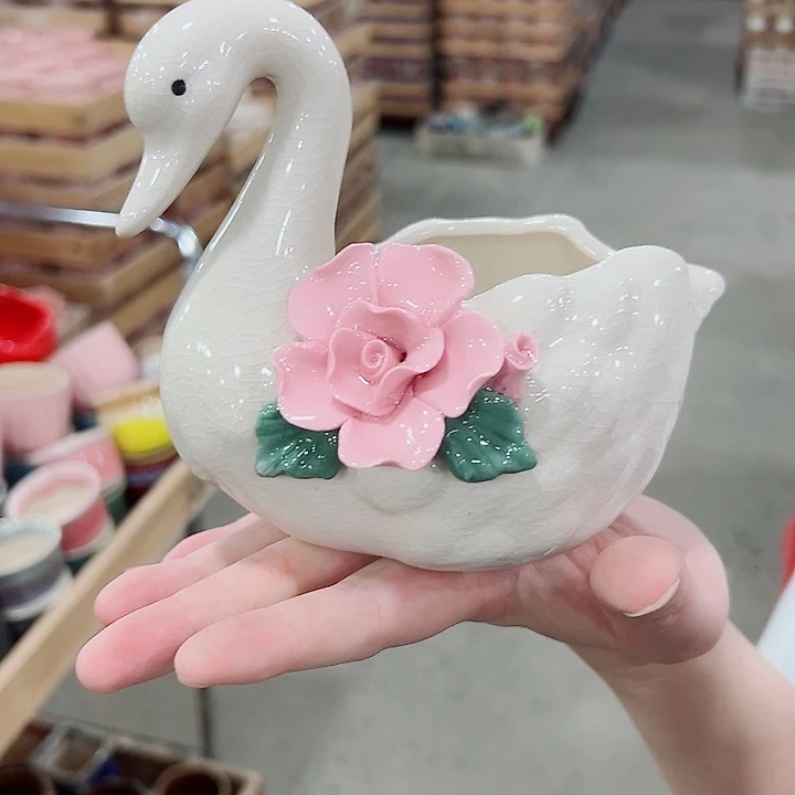 有孔.凑满10元发货多肉陶瓷花盆！