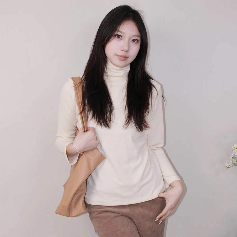 （D类）宽松高领磨毛打底衫