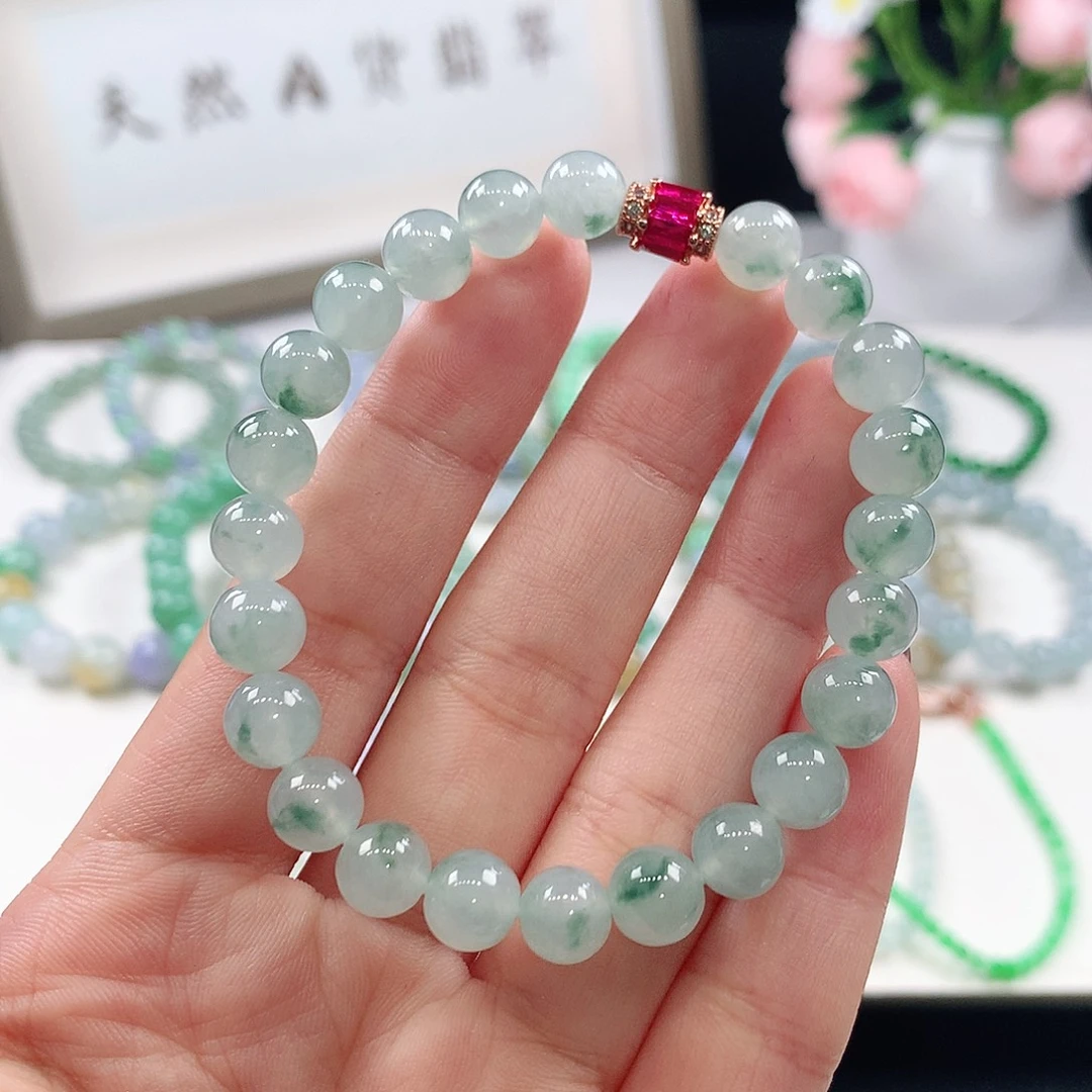 翡翠未镶嵌手链7.6mm