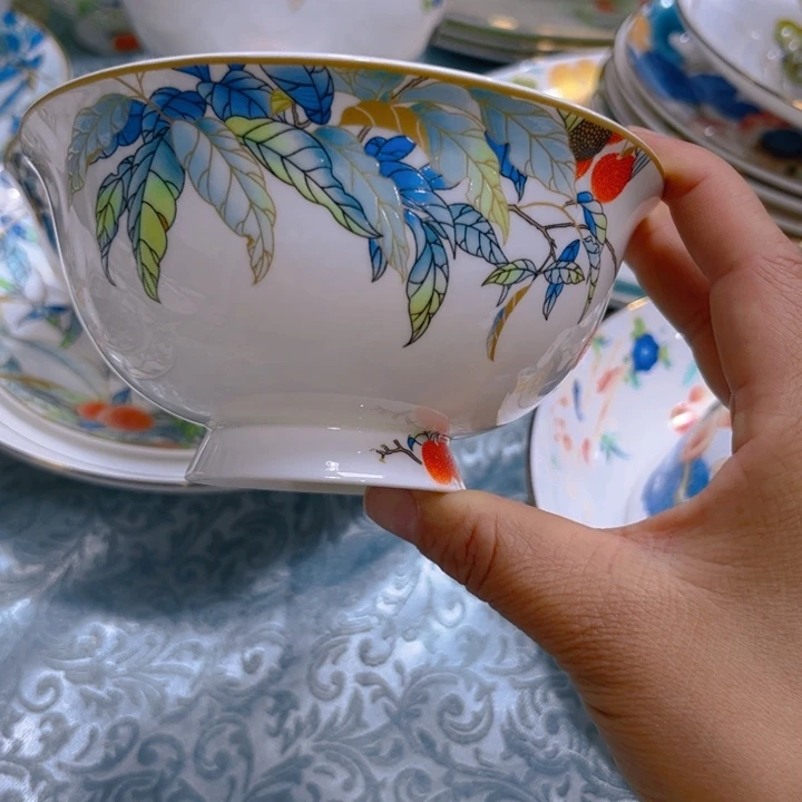 瓷片荔枝碗六个4.5村