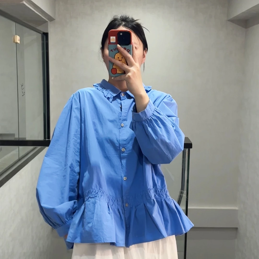 甜酷通勤战袍小翻领衬衫 纯色下摆藏肉显瘦一衣解锁 N 种穿搭