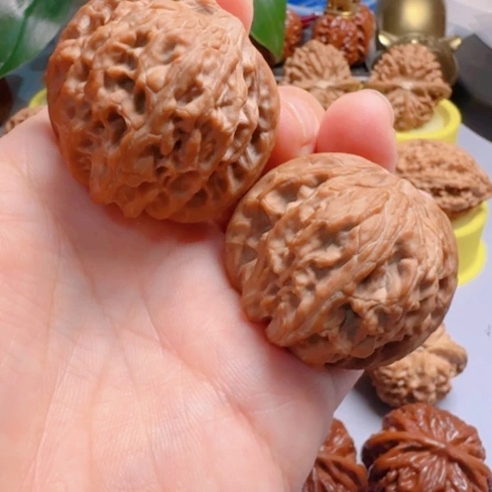 42尺粉红皮山地磨盘文玩