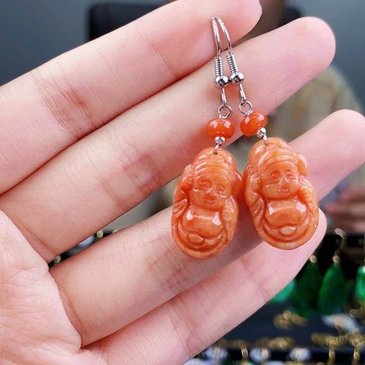 翡翠耳饰未镶嵌饰品