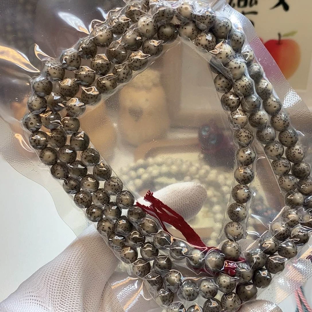 星月菩提吊坠8圆石玉108