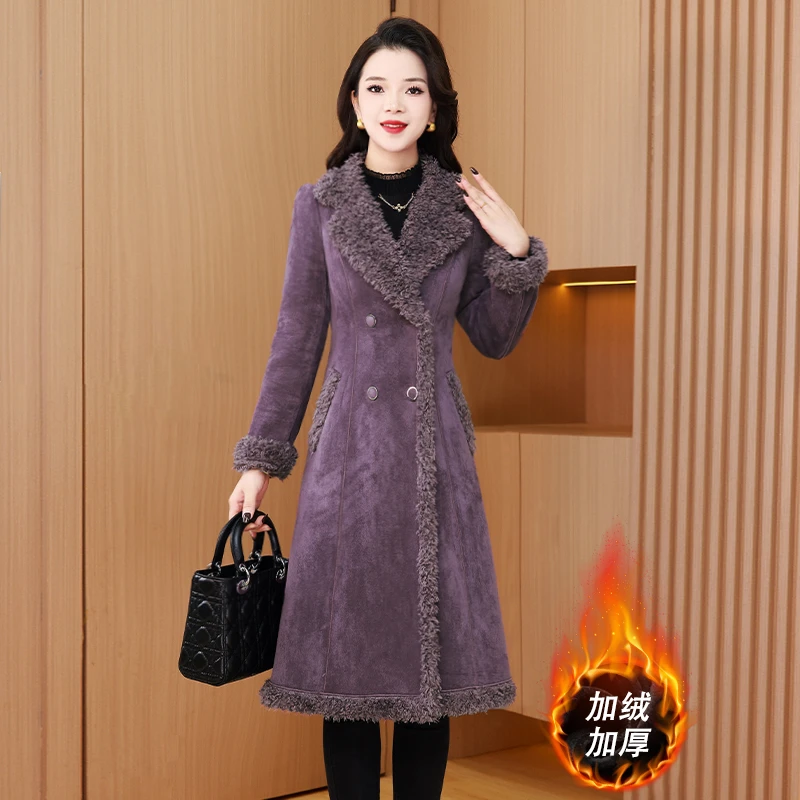 【外套】28636泓澄茂冬季新款优雅大气时尚休闲修身加绒毛呢外套