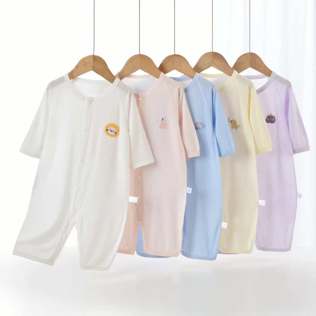新生儿连体衣夏季宝宝哈衣薄婴儿衣服幼儿宝宝爬服冰爽婴儿连体衣