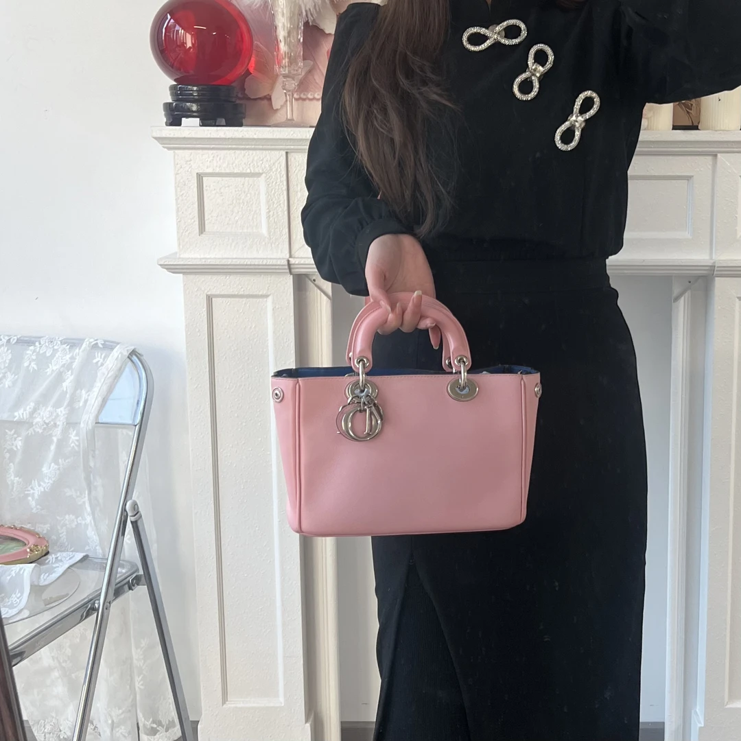 95新 DIOR/迪奥 dior粉色vip手提包