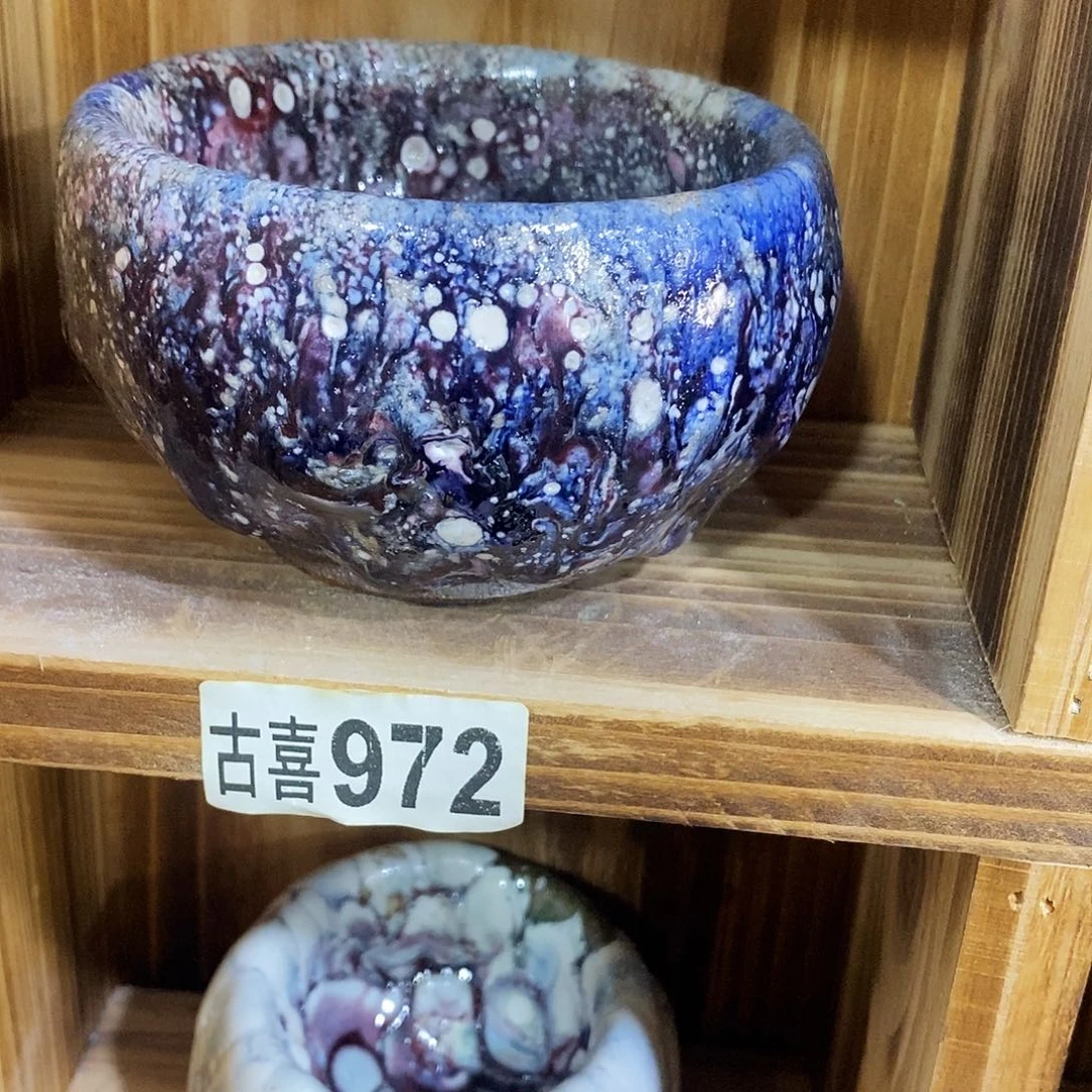 夜***露粗陶柴烧志野茶器