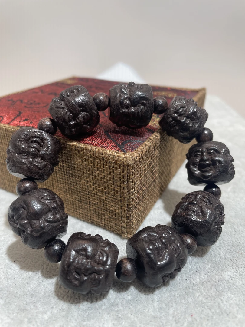 瓷白鸿鹄20m珠宝精选首饰简约国风精美单圈手串 黑油木003