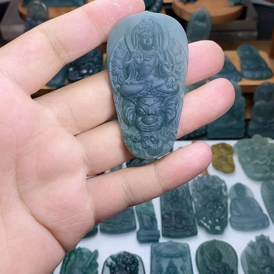 定制翡翠未镶嵌普贤