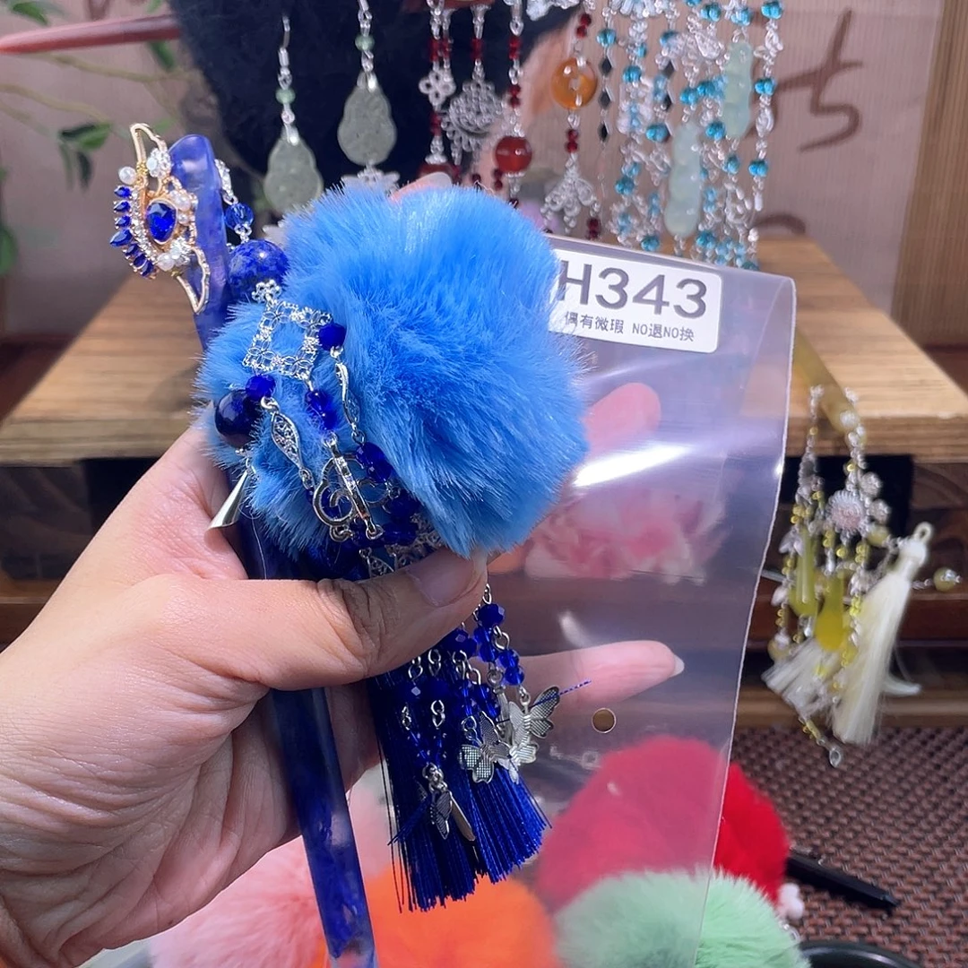 钰***欢蛇纹石玉合金发饰