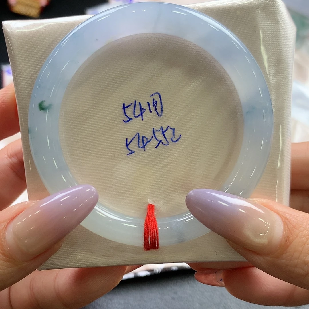 翡翠未镶嵌手镯54圆