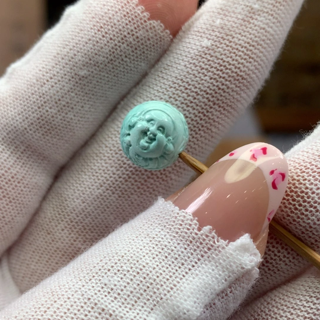 绿松石未镶嵌挂件