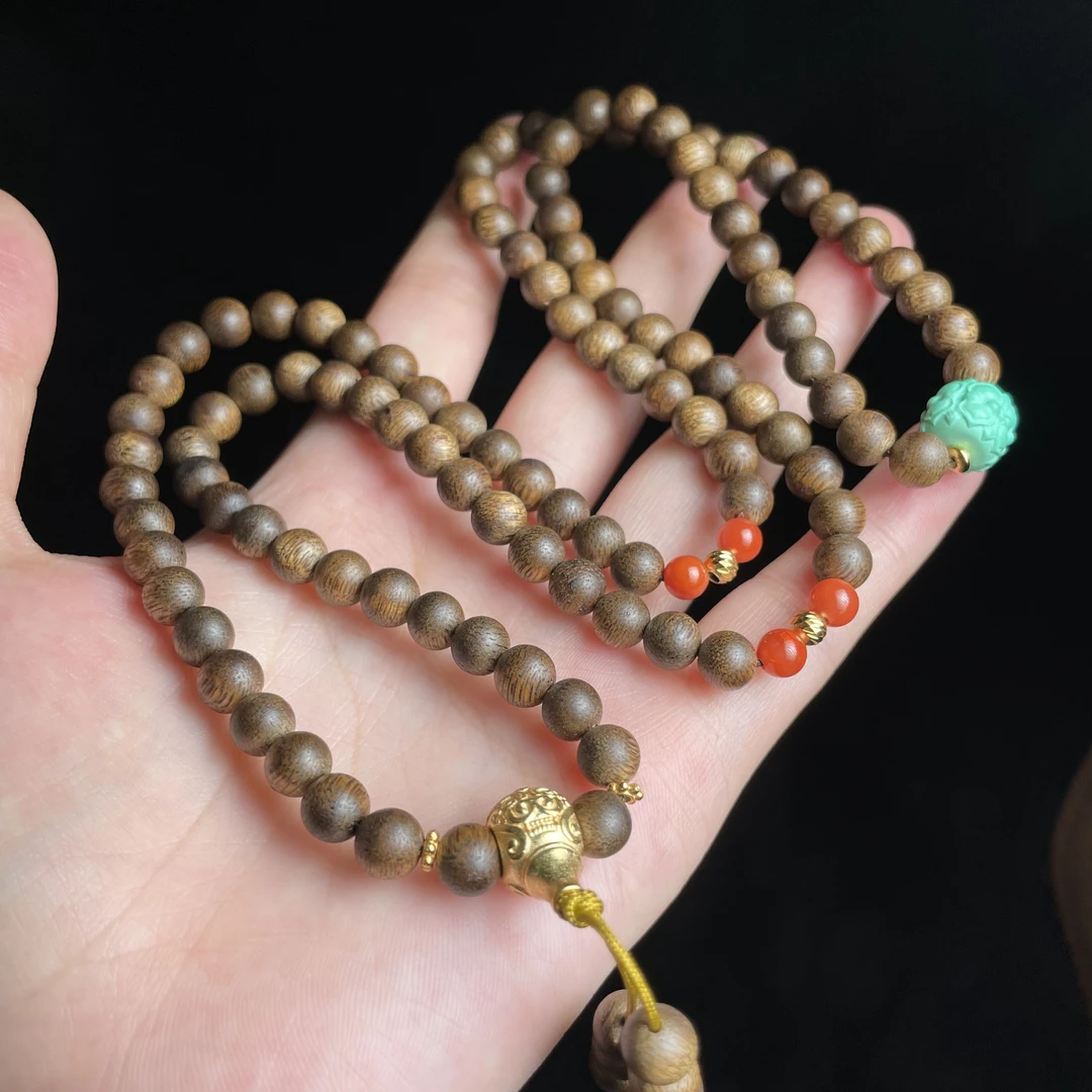 沉香L【玉氏珠宝】diy项链-约6mm 多样性发一 CAN1400604