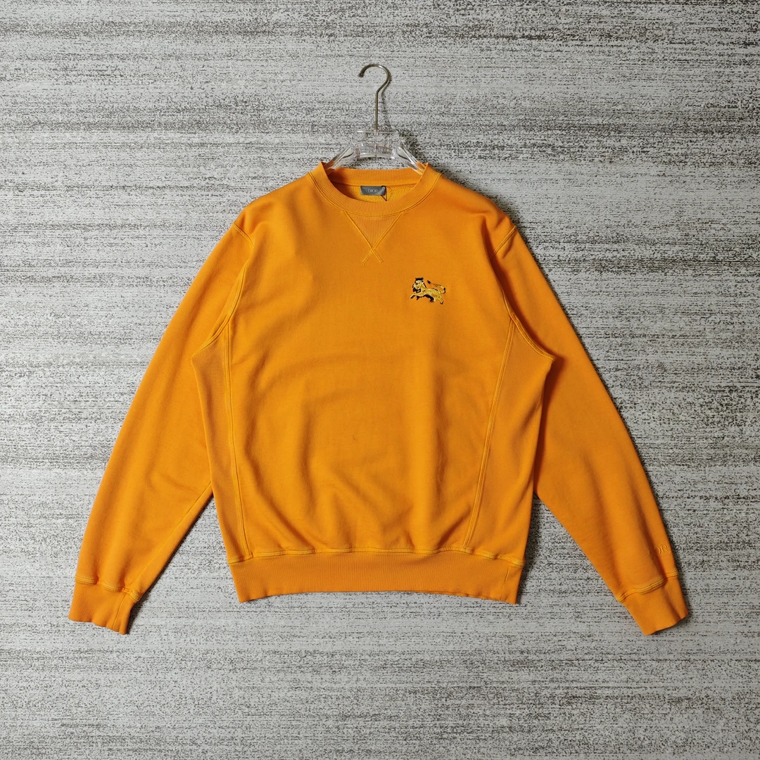 99新 DIOR/迪奥 刺绣logo圆领长袖卫衣/尺码L码＃7081