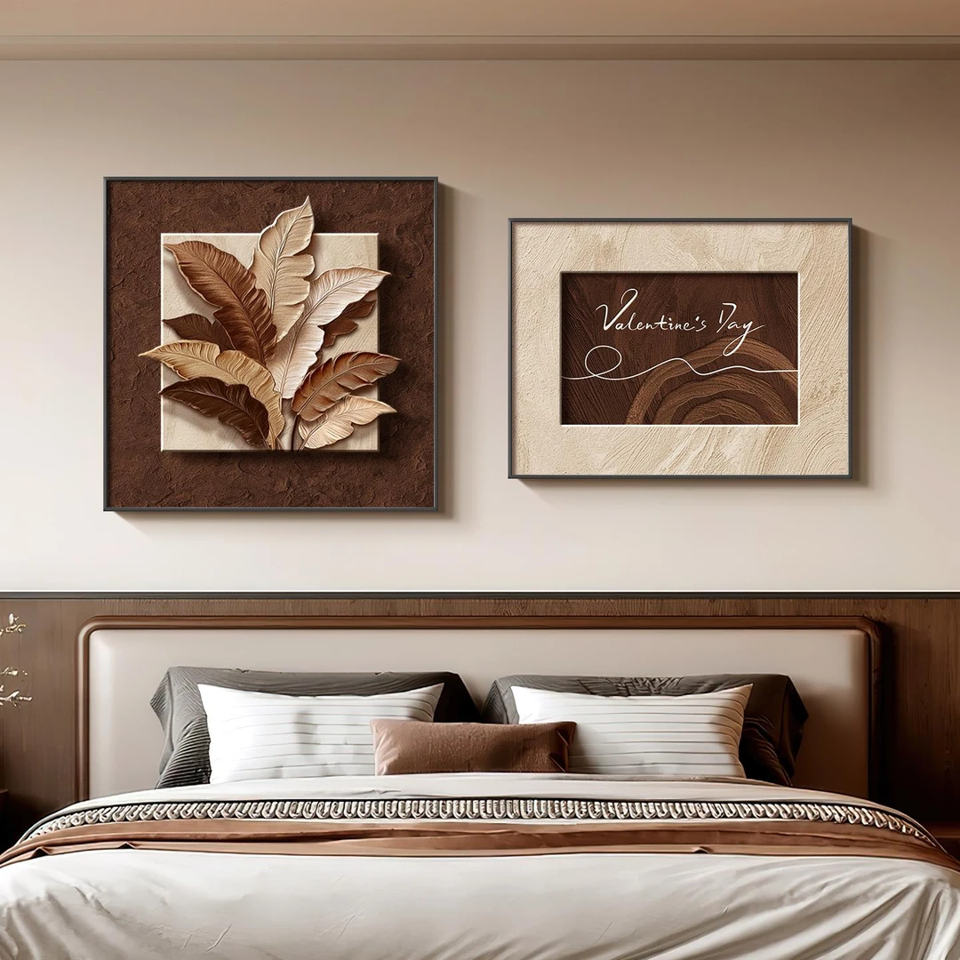 家大业大卧室床头装饰画中古风复古夫妻房间主卧挂画侧卧高级壁画