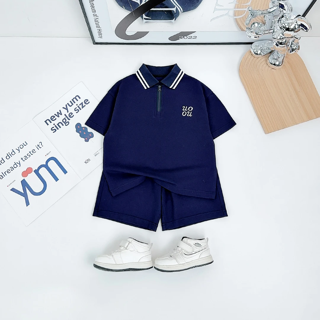 儿童套装夏季2025新款男童短袖两件套休闲潮 WG28319悠悠童话童装