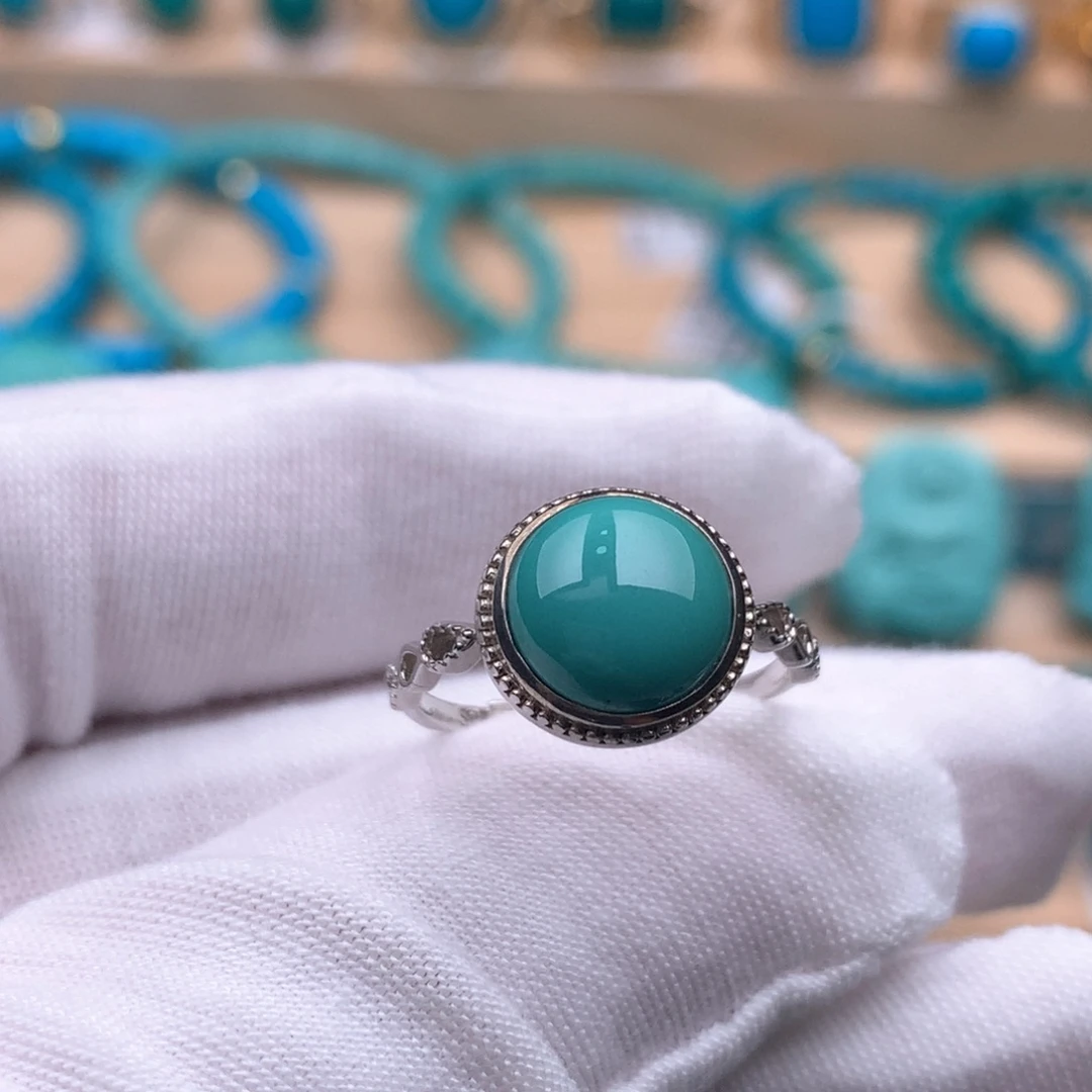 银S925镶嵌绿松石珠宝奇石