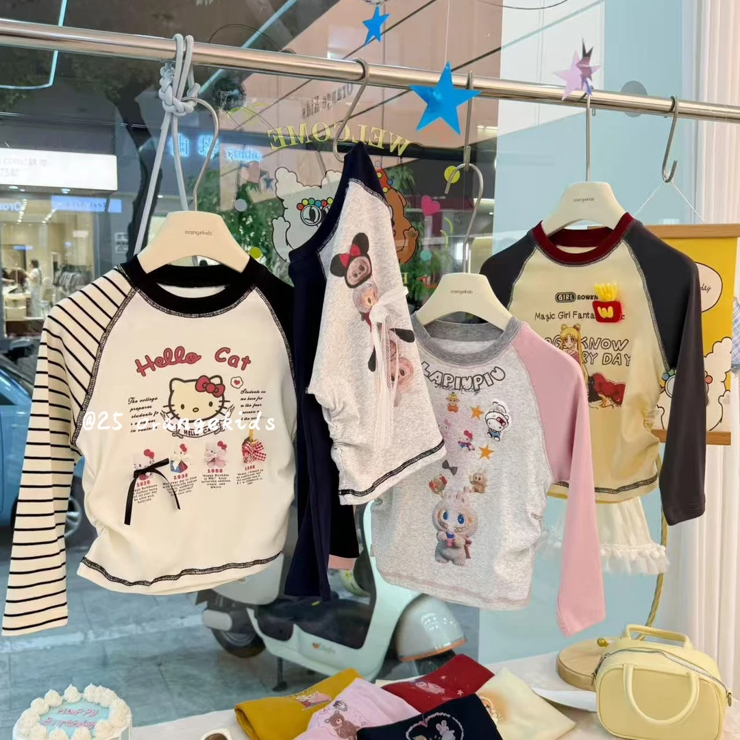 新款女童2025洋气潮流HS63428长袖T