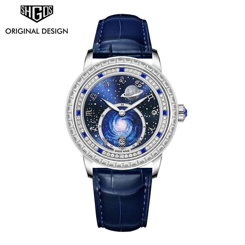 十二星系男士高端全自动机械表星空夜光防水休闲艺术腕表