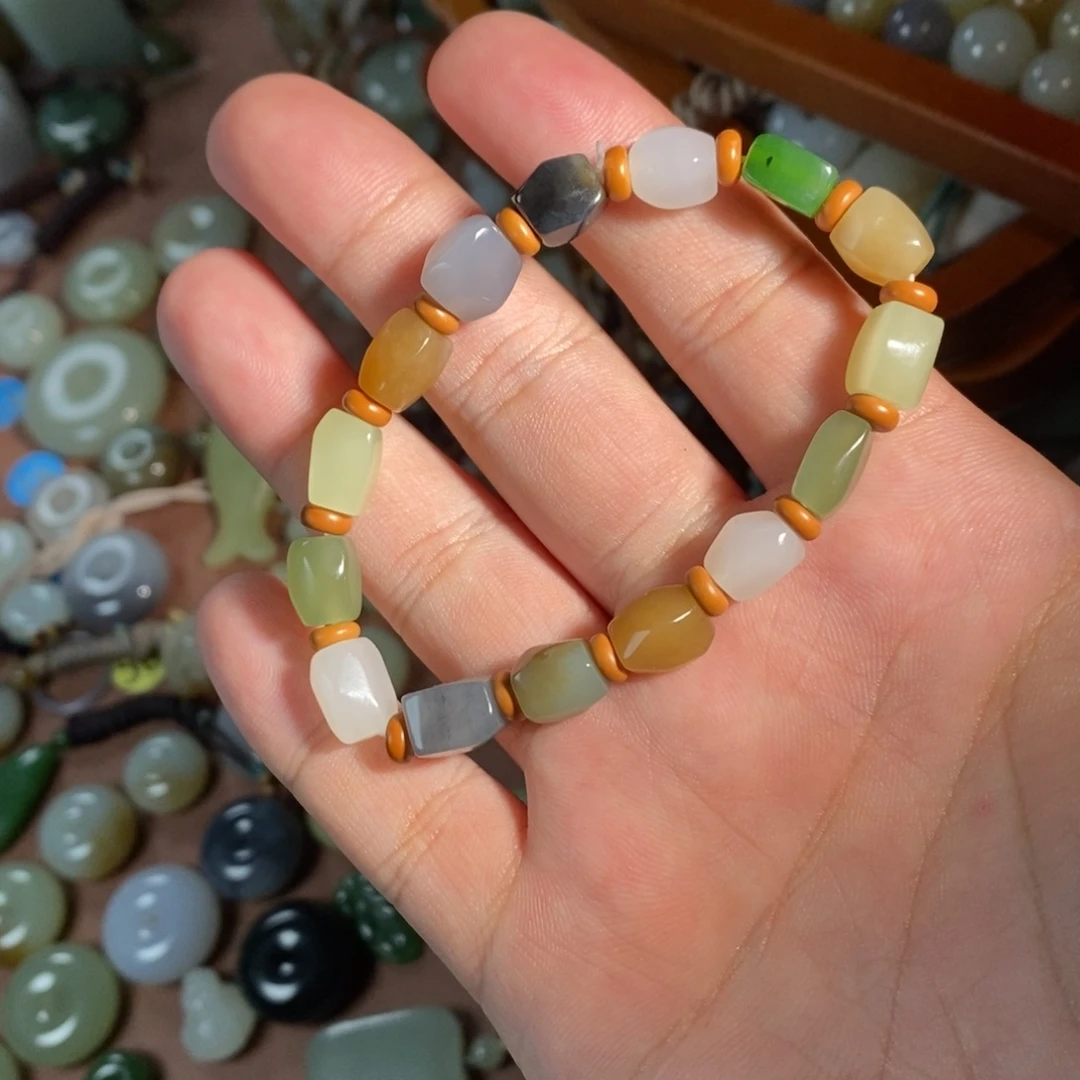 对***对和田玉未镶嵌吊坠(不含链)