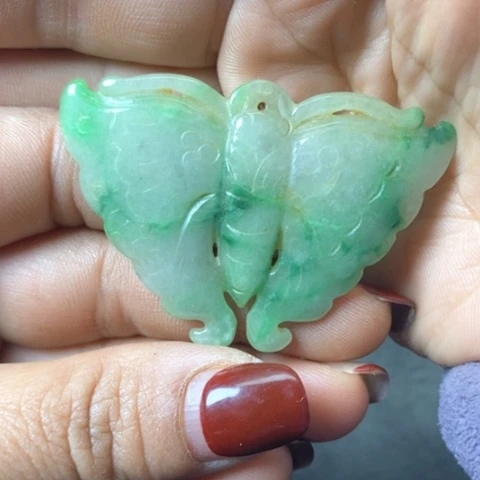 白玉菩提吊坠摆件