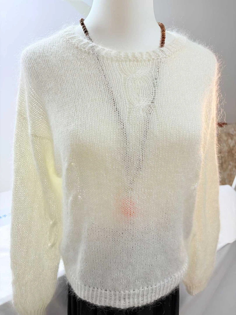 栀子（1）毛衣编织材料包马海毛加配线（非成品）