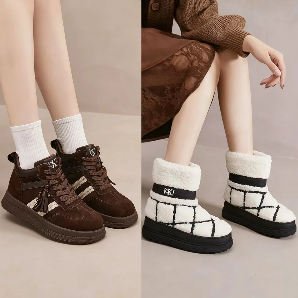 舒适百搭雪地靴女厚底加绒雪地棉鞋 25885-1保暖女鞋