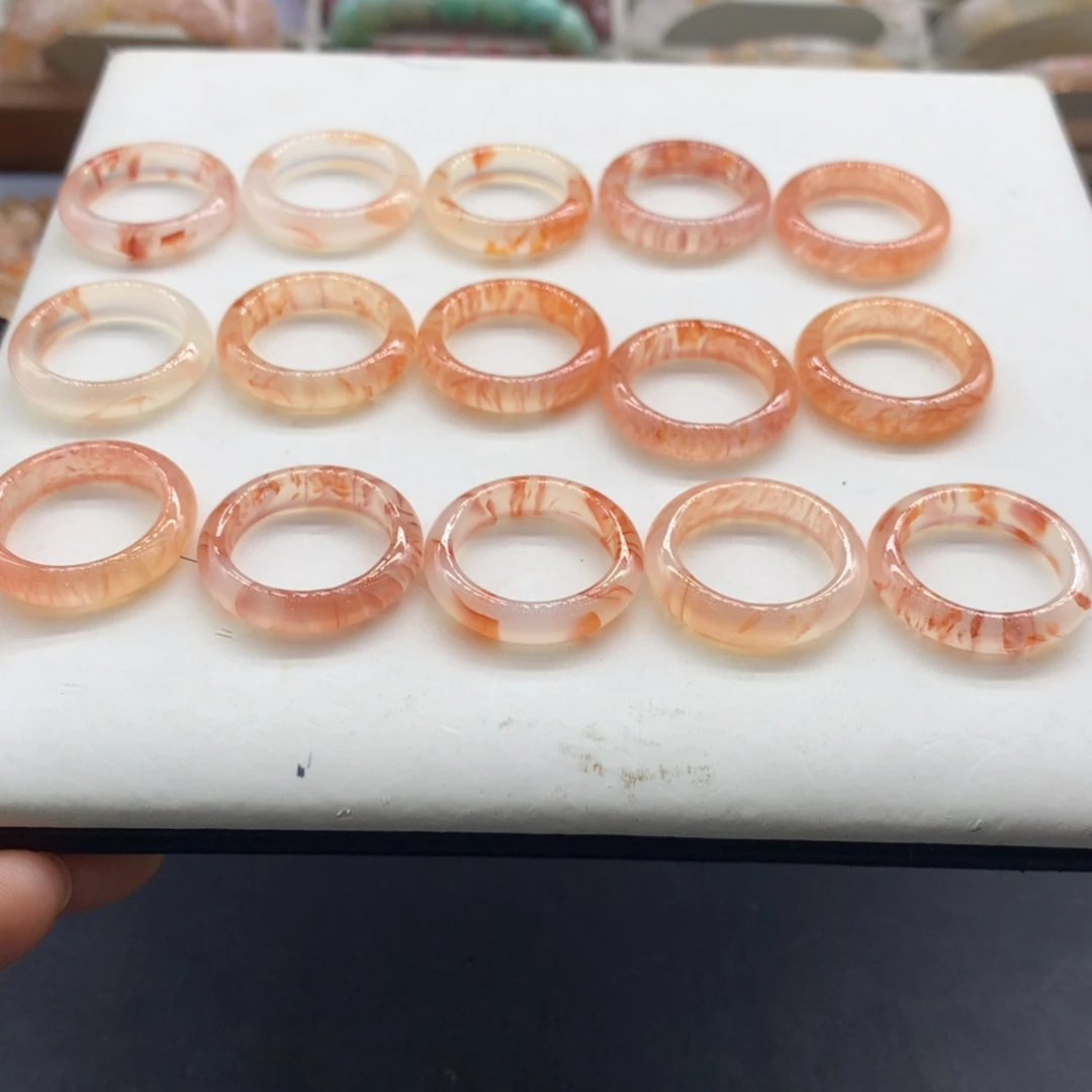 【闪购商品】玛瑙/玉髓戒指未镶嵌发一个