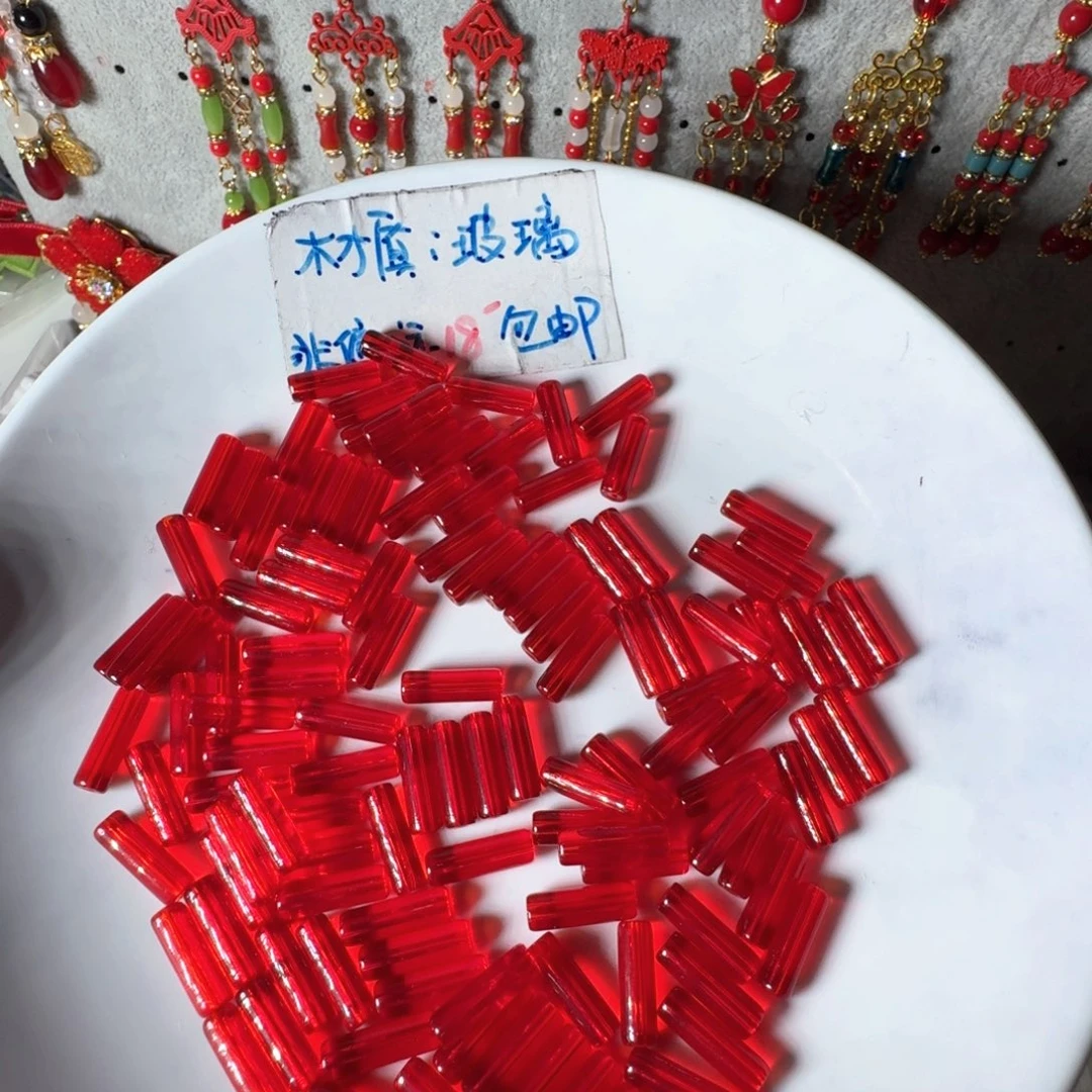 玻璃非金属28号长管大红50克