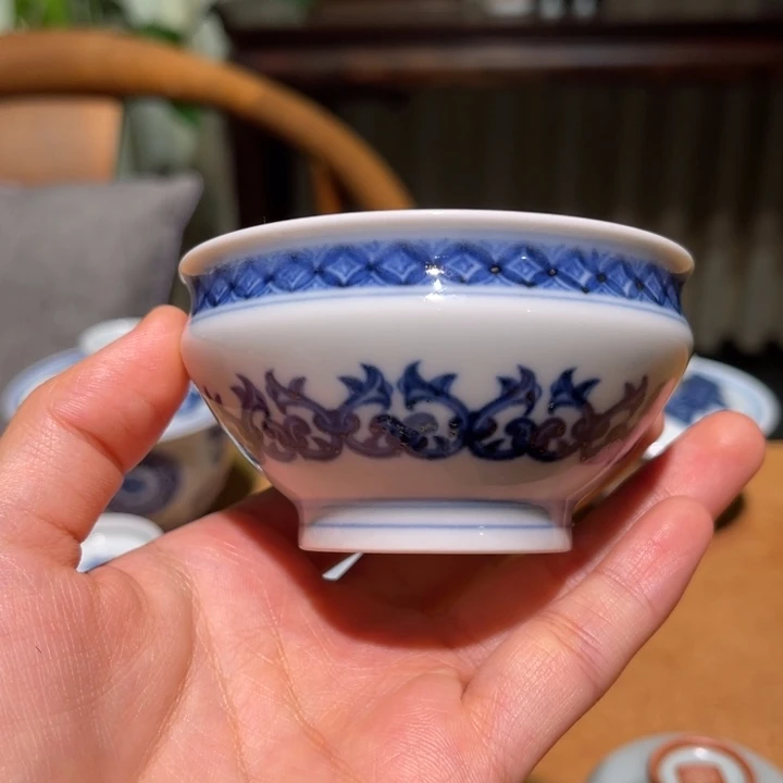 浣溪龙窑 宝相束口杯