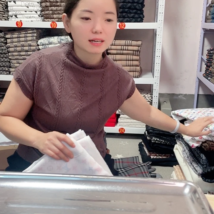 白三彩老花梭织加厚1米593